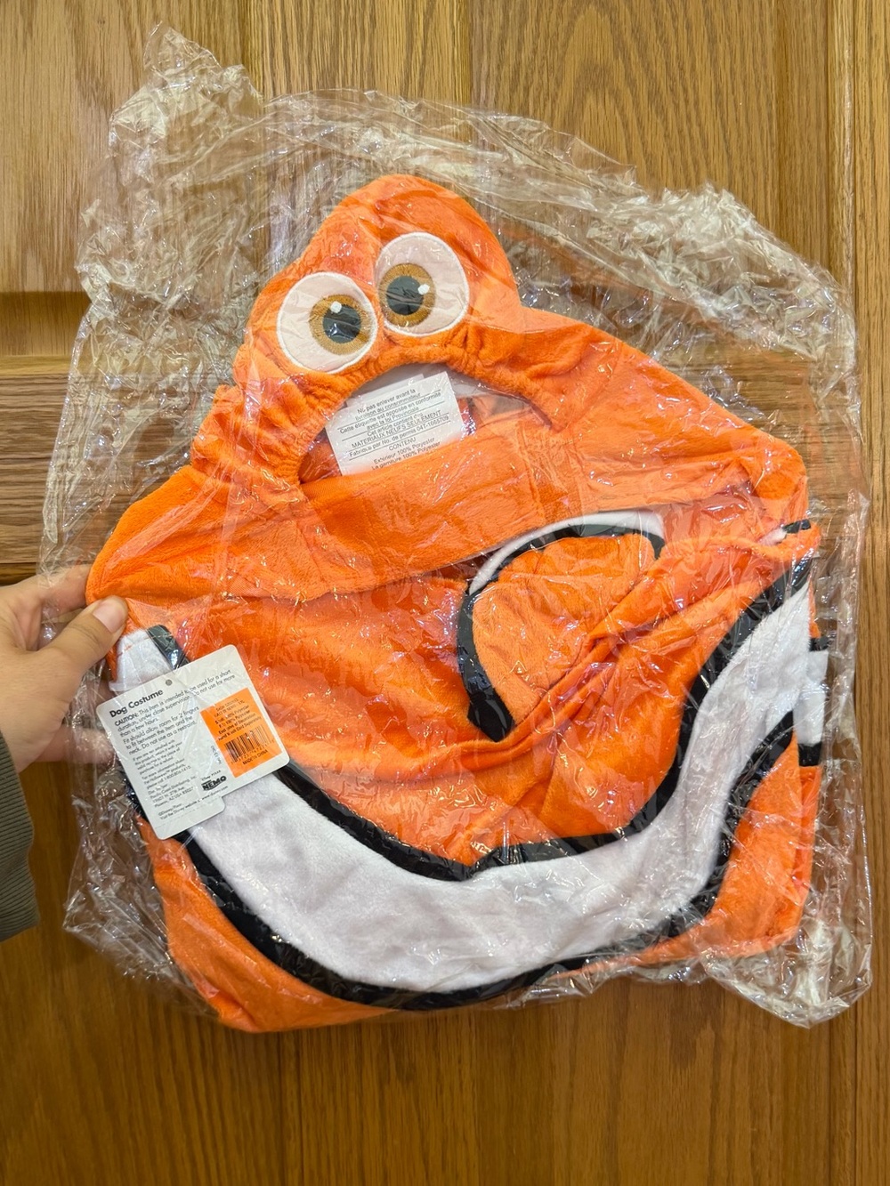 NWT DISNEY Pixar Finding Nemo Soft Halloween Dog Costume w Hood Size XXL